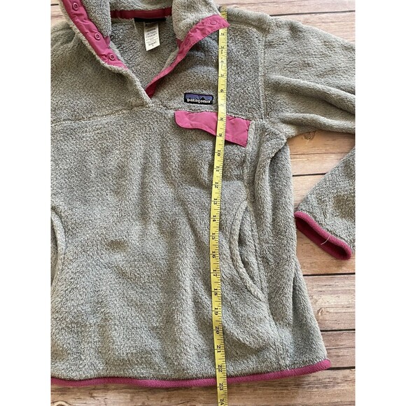 Patagonia Womens Fleece Jacket Gray 1/2 Snap Pullover Pockets S purple - Picture 5 of 7